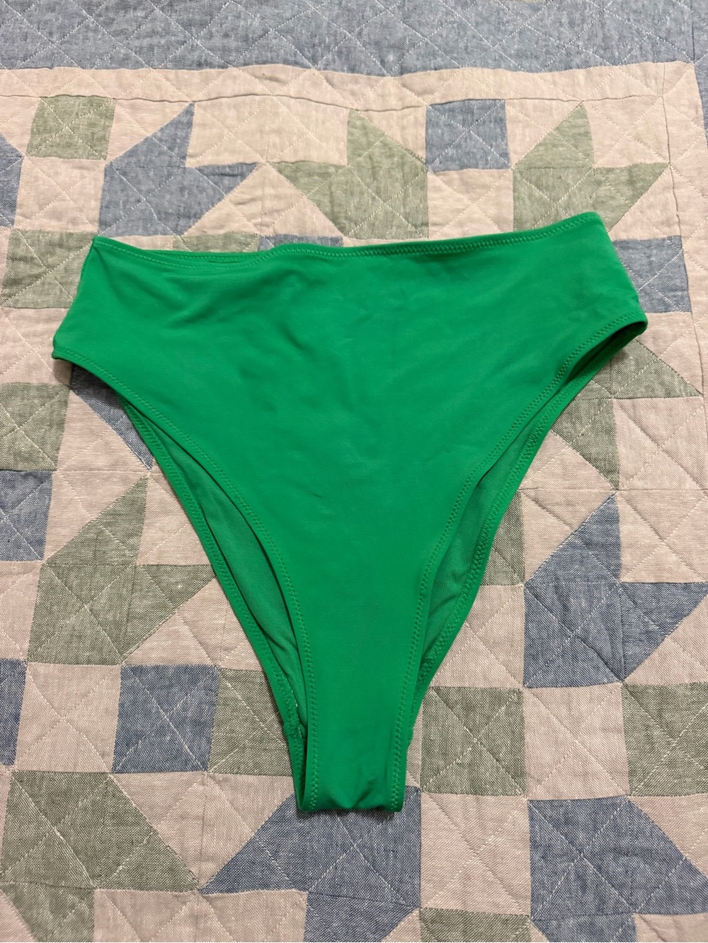 H&M Bright Green High-Waist Bikini Bottom